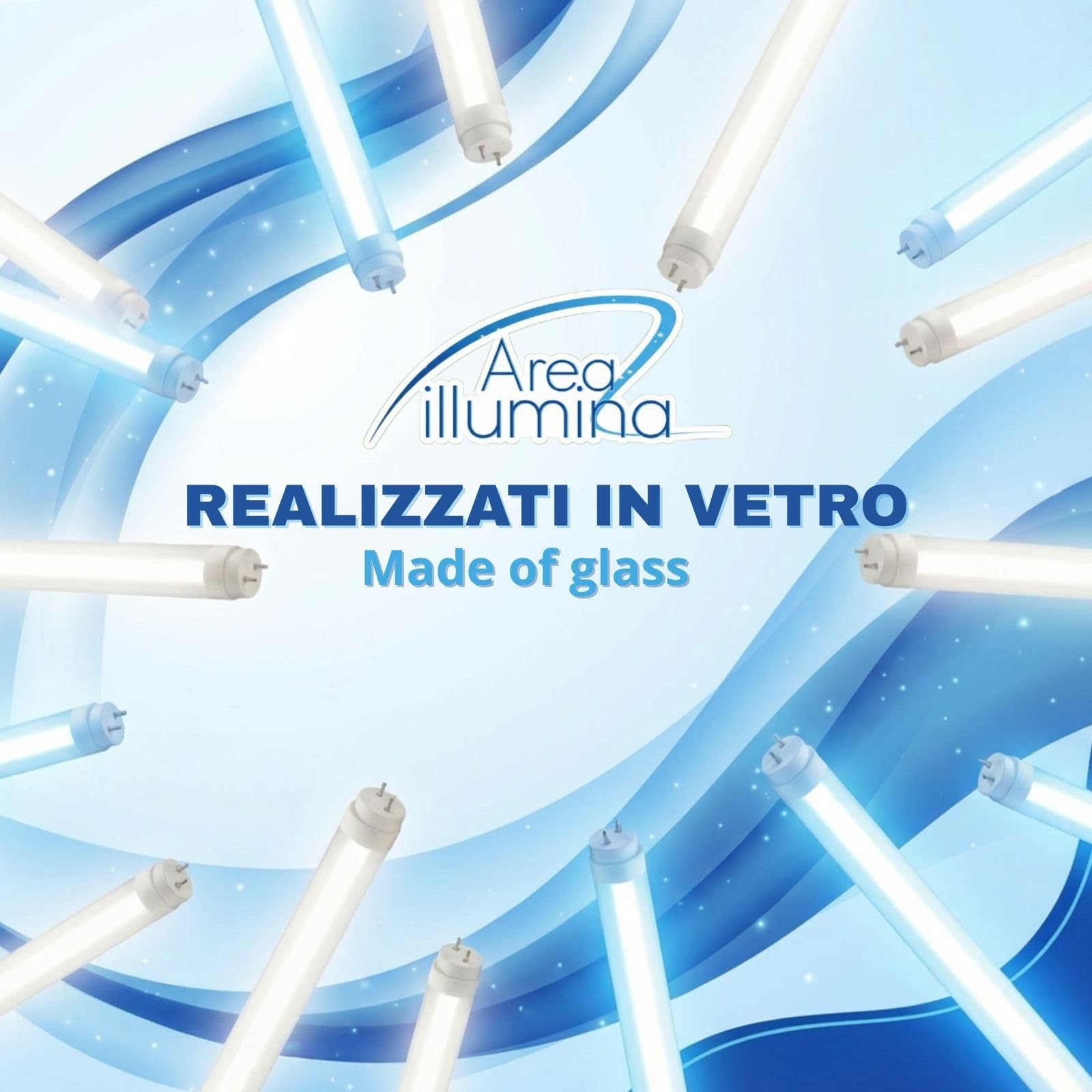 Tubi LED T8 G13 60/90/120/150 cm – Alta Efficienza – 4000K Luce Naturale o 6000K Luce Fredda – Starter Incluso – 360° – Vetro (10, 120 cm Luce Fredda 6000K)