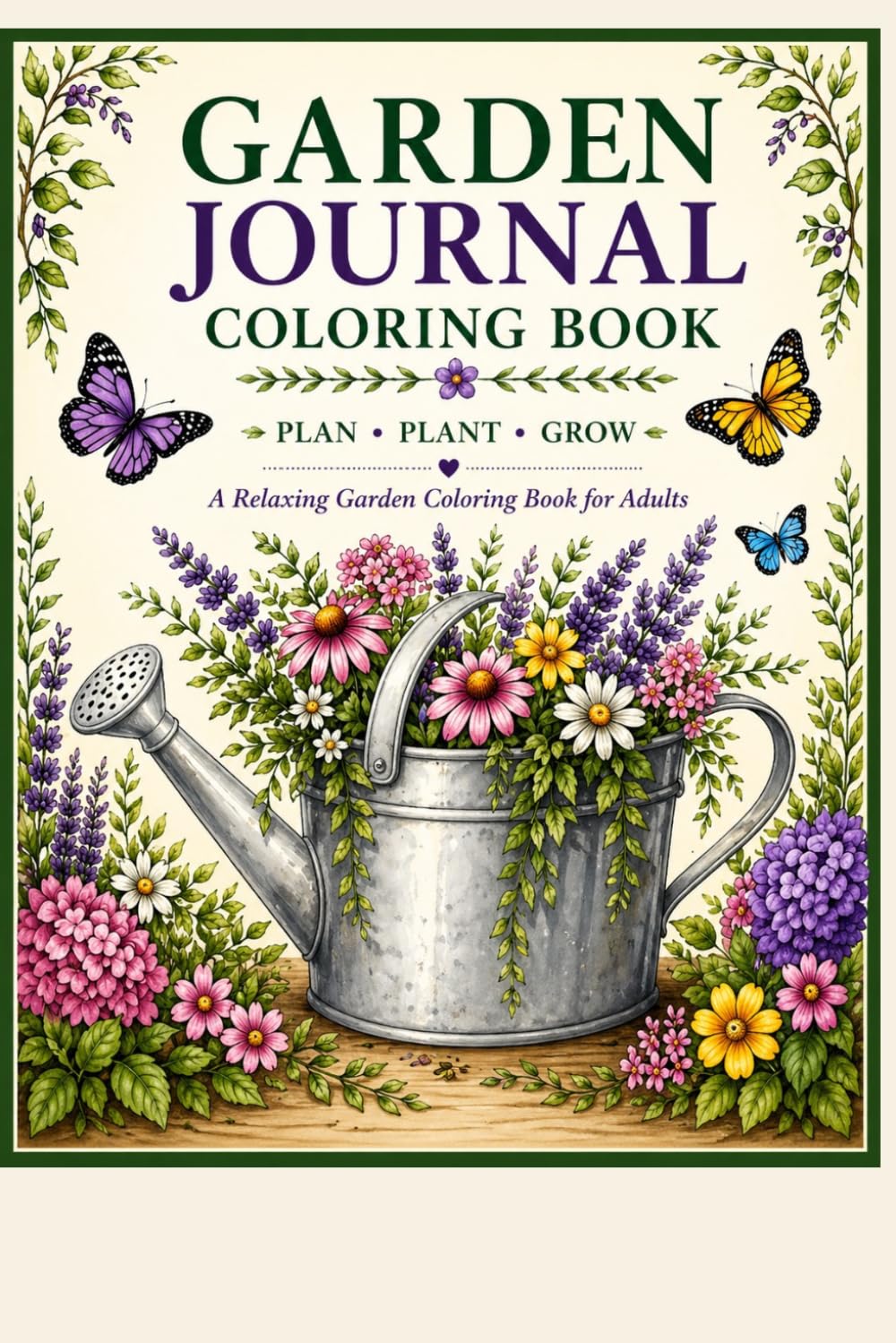 My Gardening Journal Coloring Book: A Relaxing Coloring Book of Gardens & Flowers for Adults