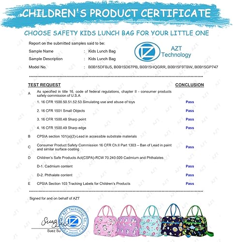 Miniatura 7 de Kasqo Lonchera para niños, bolsa térmica aislada para niñas pequeñas con correa de hombro frontal y bolsillo, sirena