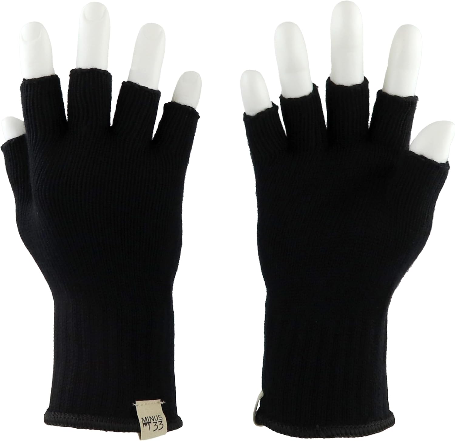 Merino Wool Fingerless Gloves - Hunting and Fishing Liner - Half Finger Warm Knitted Gloves