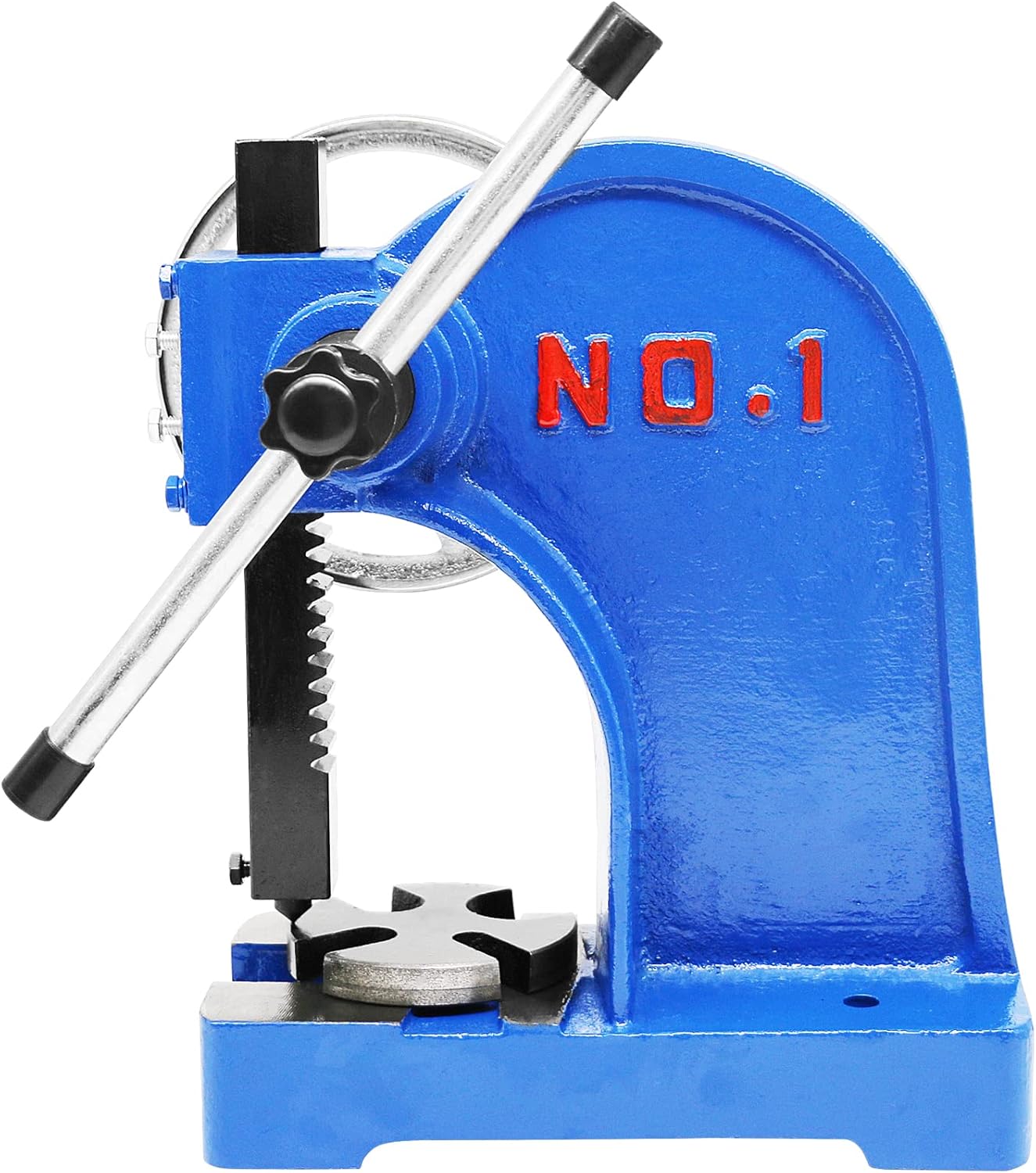 PNBO Arbor Press 1 Ton,Ratchet Leverage Arbor Press with Handwheel,Manual Desktop Punch Press Machine Metal…
