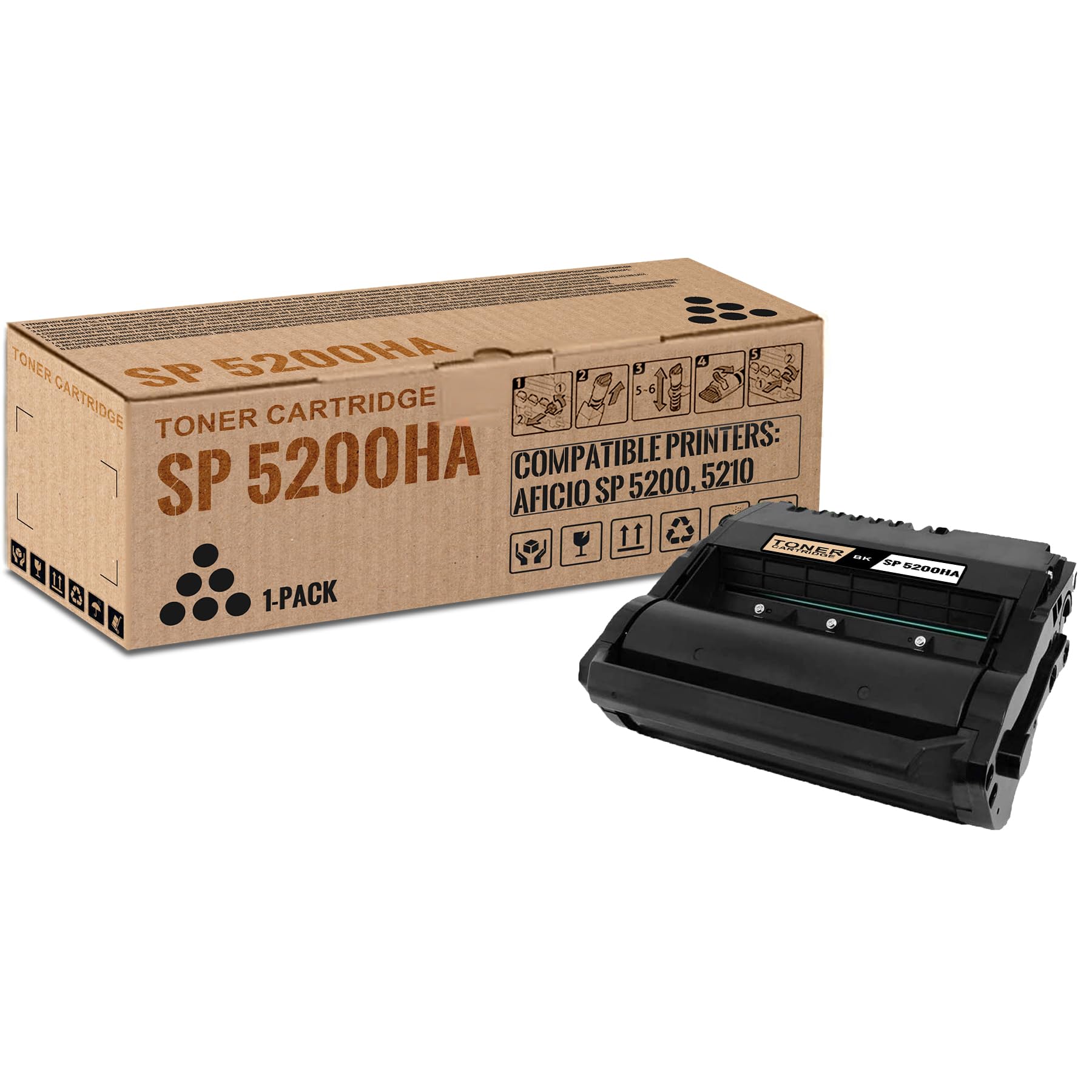 WOC Compatible Toner Cartridge For Ricoh SP 5200/5210 - Replacement For 406682 406683