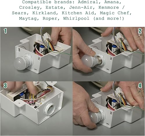 Miniatura 5 de W10805744 Bombilla LED compatible con Whirlpool Refrigerador Bombilla LED W11043014 W10565137 W10745744 W10837631 W10865849