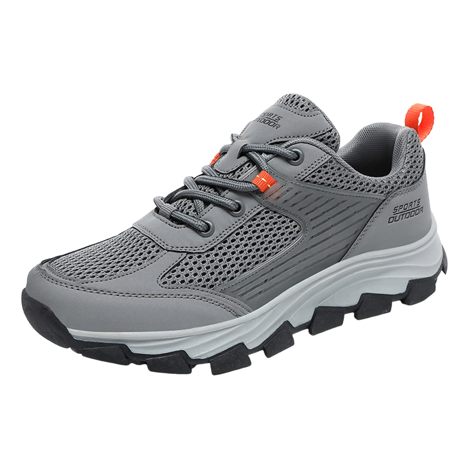 Zapatillas de senderismo para hombre, ligeras, con cordones