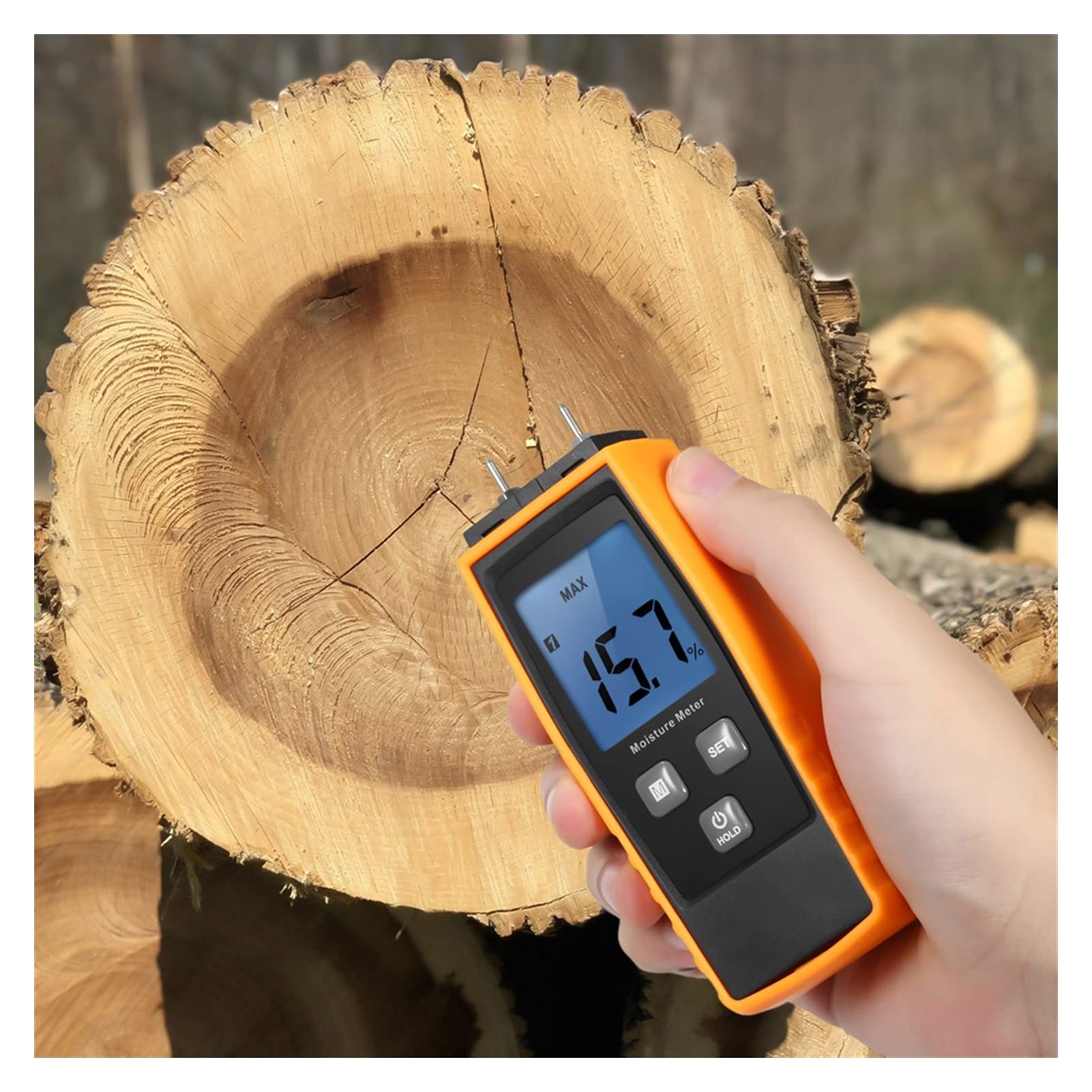 Medidor de Humedad, Medidor de humedad LCD madera Detector Higrómetro for Drywall