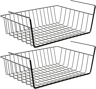 Taylor & Brown Under Shelf Storage Basket, 2-Pack Under Shelf Hanging Me...