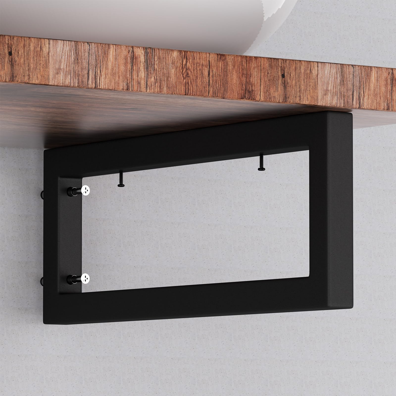 Soporte para lavabo, soporte para lavabo, soporte de pared de metal con estante, soporte de consola para lavabo, sujeción de pared versátil (Negro, 40cm / 4 piezas)