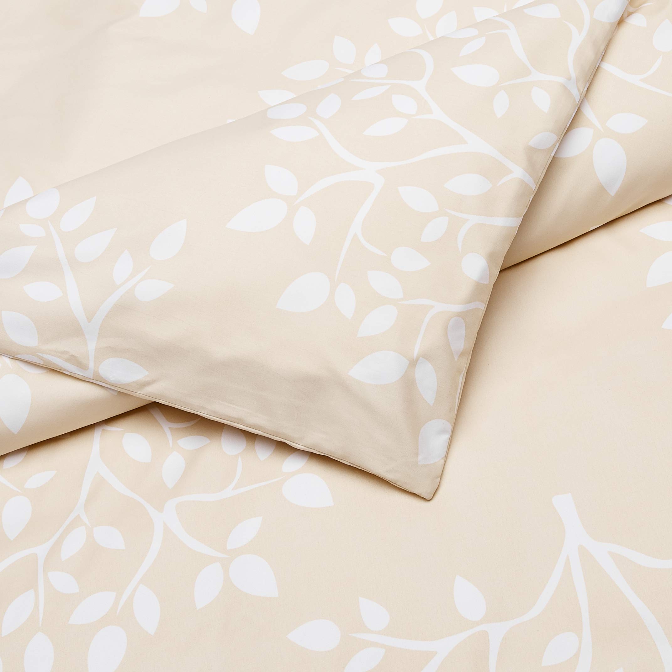 Amazon｜Amazonベーシック 掛け布団カバー 柄入り ベージュ 花柄