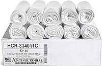 Vista 51 de Aluf Plastics - Bolsas de basura de alta densidad, 10 galones, 1000 unidades, 8 micras (eq), 24 x 24 pulgadas, negras, para baño, oficina