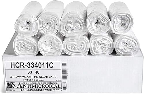 Aluf Plastics - Bolsas de basura con capacidad de un galón bolsas de basura de alta densidad equivalentes a micras para baño oficina uso industrial