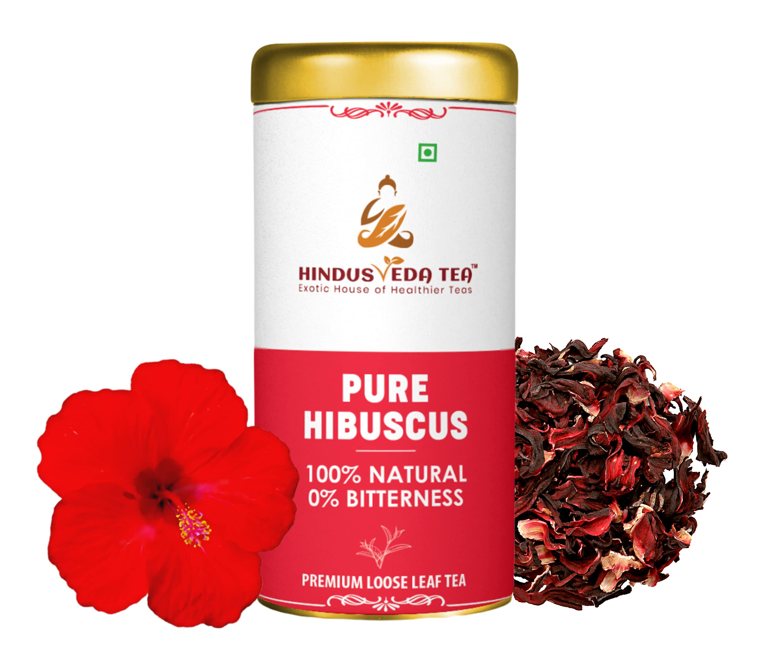 Pure Hibiscus Tea for High Blood Pressure (300 Gram - 600 Cups) By - Hindusveda Tea | Organic Hibiscus Tea Helps Lower The Blood Pressure and Controls Cholesterol Level | Caffeine Free Premium Loose Leaf Hibiscus Tea Used for Iced Tea Cocktails, Mock (B097MGRNMJ) Amazon Price History, Amazon Price Tracker