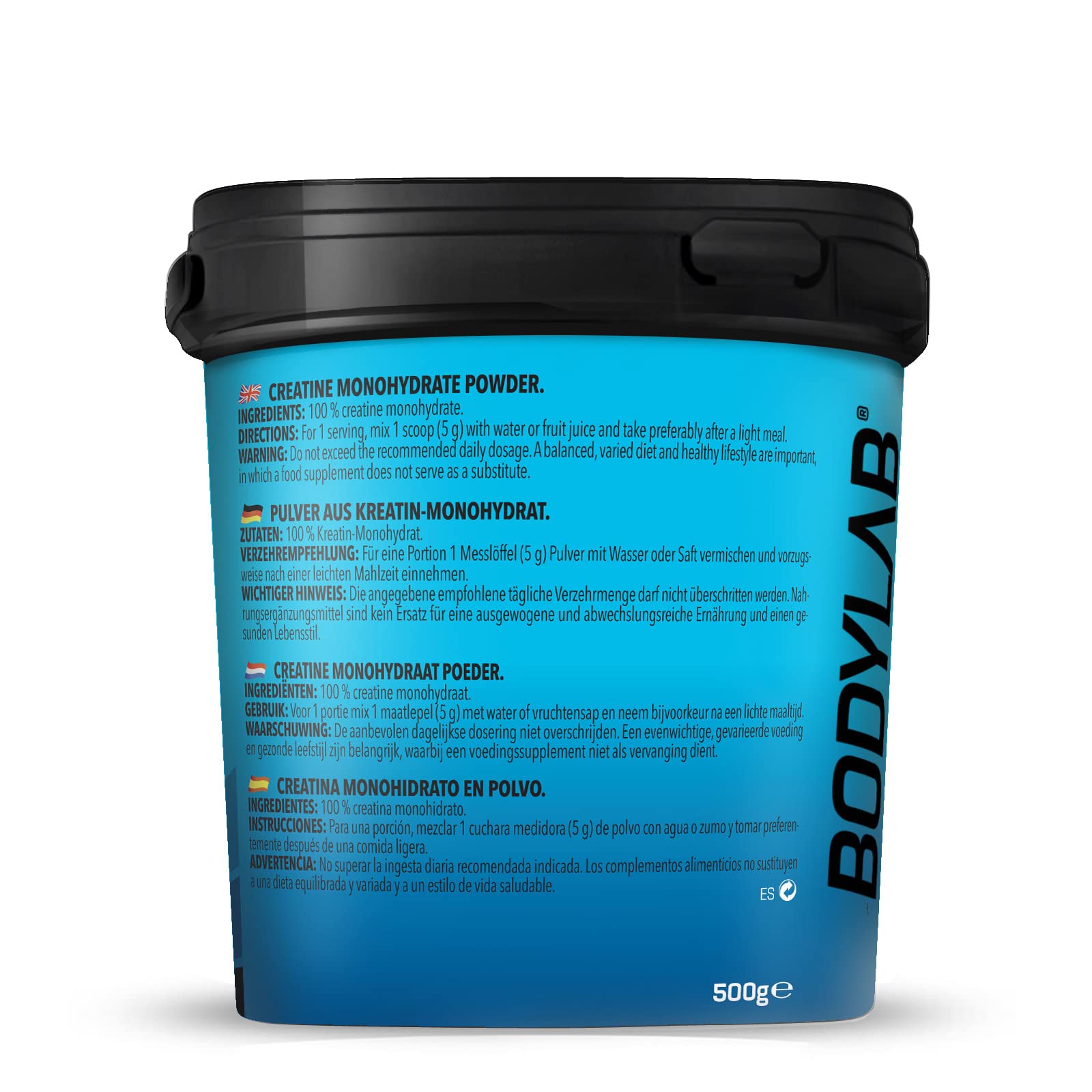 Bodylab24 Megadeal Basic Aufbau, Whey Protein Cookies & Cream, Creatine Monohydrate + Shaker für Kraftsport und Fitness, kann den Aufbau und Erhalt von Muskelmasse unterstützen