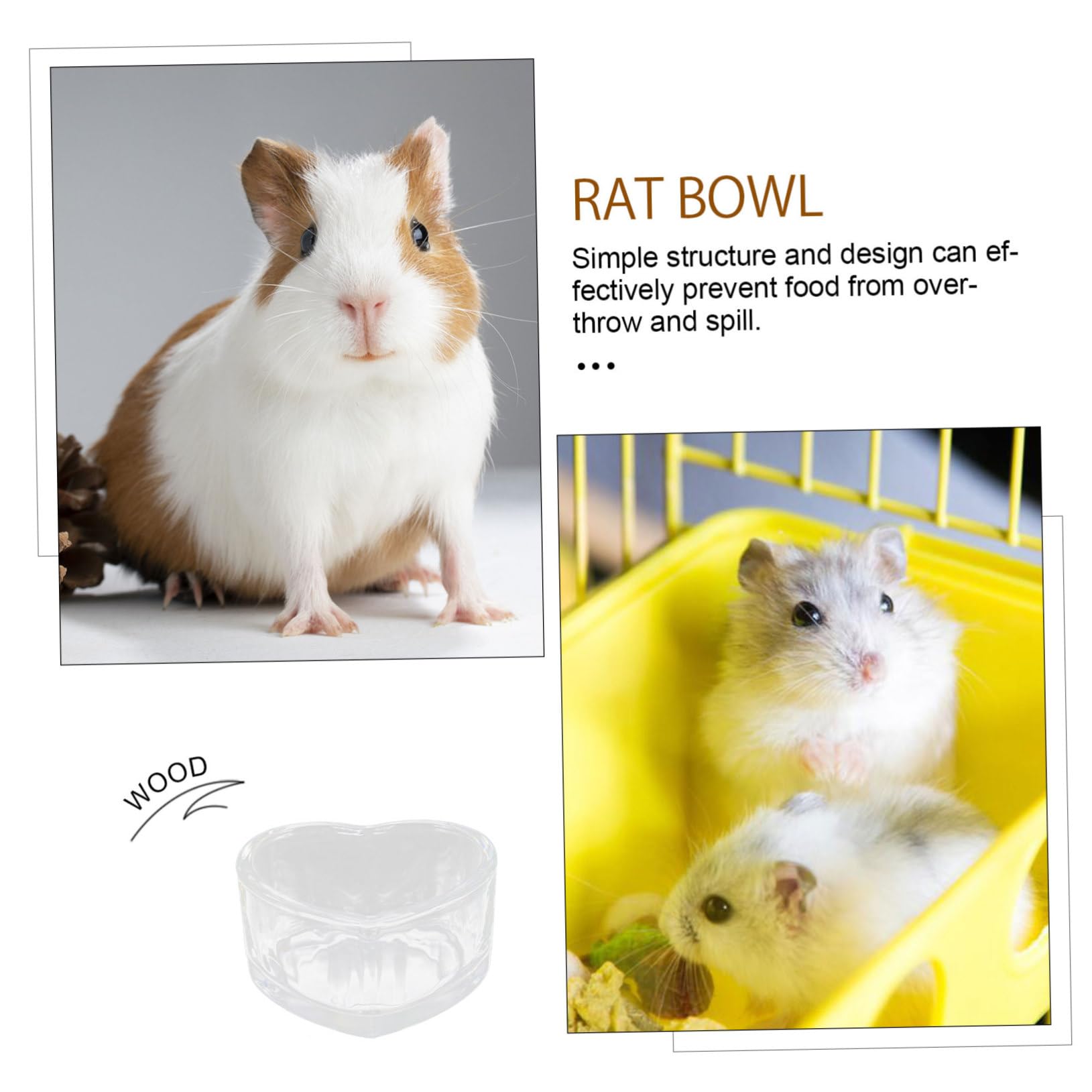 BESPORTBLE 10stücke Kompakte Hamsterfüterschale Abwaschbare Transparente Schalen Für Hamster Und Kleintiere Für Futter Und Wasser Rutschfestes Design Geeignet Für Zuhause