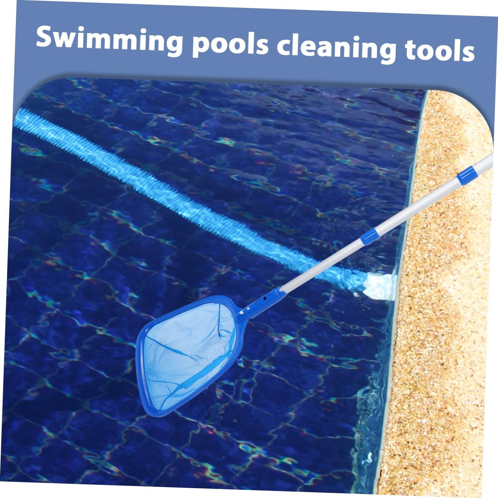ORFOFE Bodensauger Pool Skimmer mit Teleskop Poolstange Vielseitige Schwimmausrüstung aus Aluminiumlegierung und Nylon für Umfassende Poolreinigung in Privaten und Öffentlichen