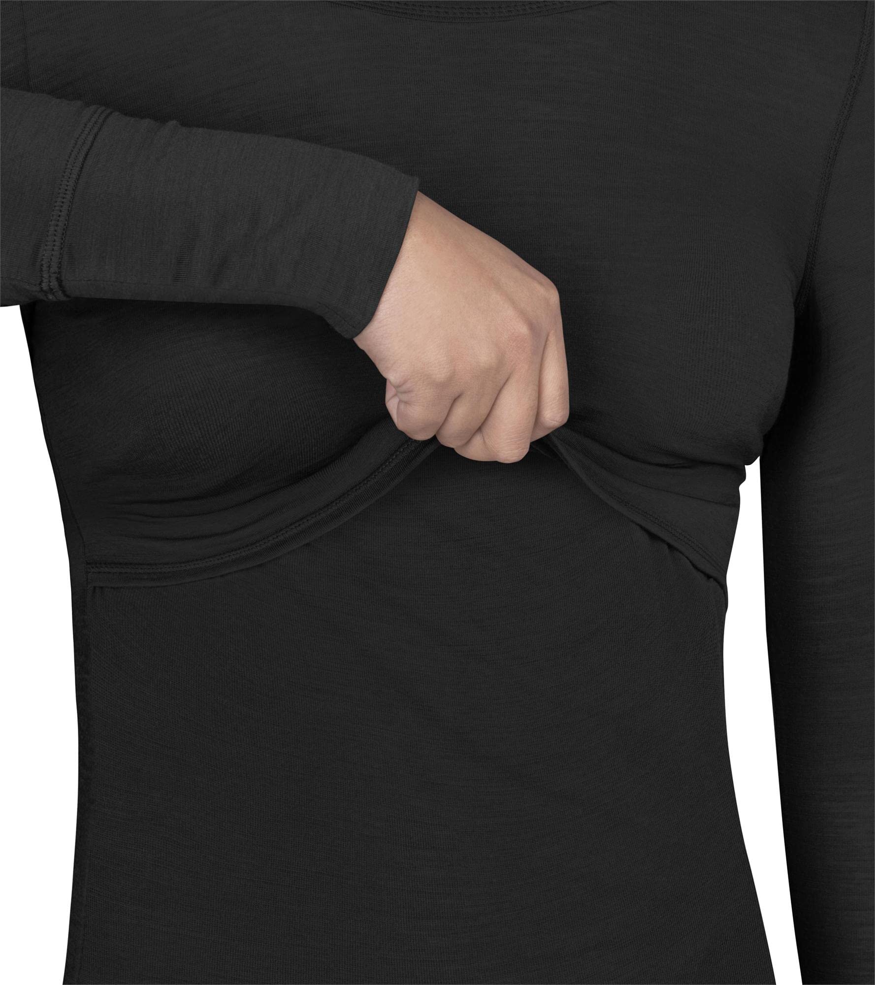 normani Damen Merino Umstandsmode Unterwäsche-Set Garnitur Stillshirt Umstandspullover und Umstandshose aus RWS zertifizierter Merinowolle und Elasthan