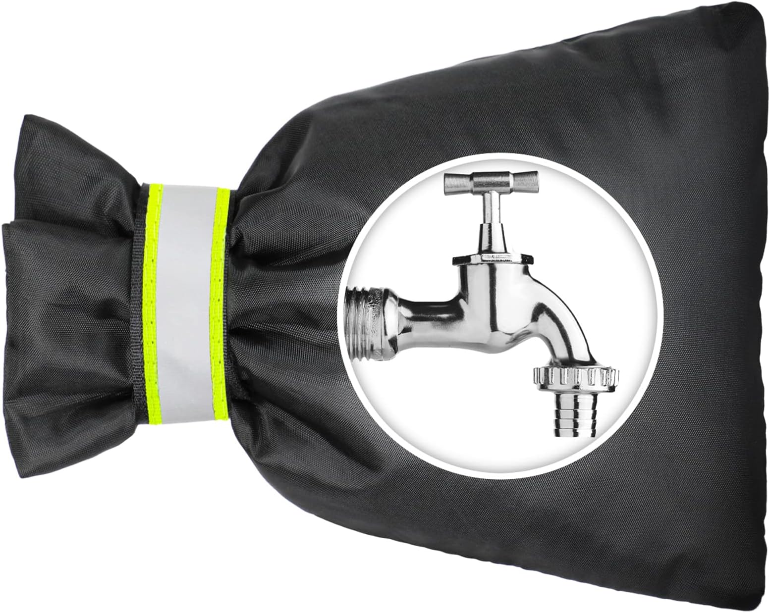 AUGOLA Outside Tap Covers for Winter, 1Pcs Tap Cosy Cover Thickened Outdoor Tap Cover Jacket Insulated Protector from Freezing Waterproof - Black