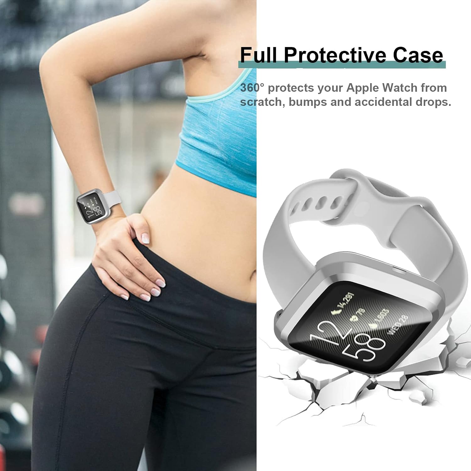 12 Pack Case for Fitbit Versa 2 with Screen Protector, Haojavo Soft TPU Full Protective Cover Ultra-Thin Scratch Resistant Slim Fit Plated Bumper for Fitbit Versa 2 Accessories