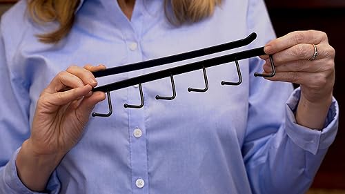 Miniatura 8 de Spark Innovators Ganchos de almacenamiento para debajo del gabinete, para tazas, utensilios, tazas de café, se adapta a estantes de hasta 1 pulgada,