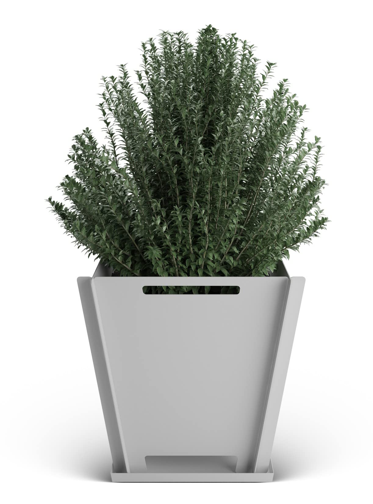 Groovebox Pflanzgefäß 45,7x45,7 cm aus Stahl, weiß, Blumentopf, Pflanzkübel, Pflanzkasten für Drinnen & Draußen