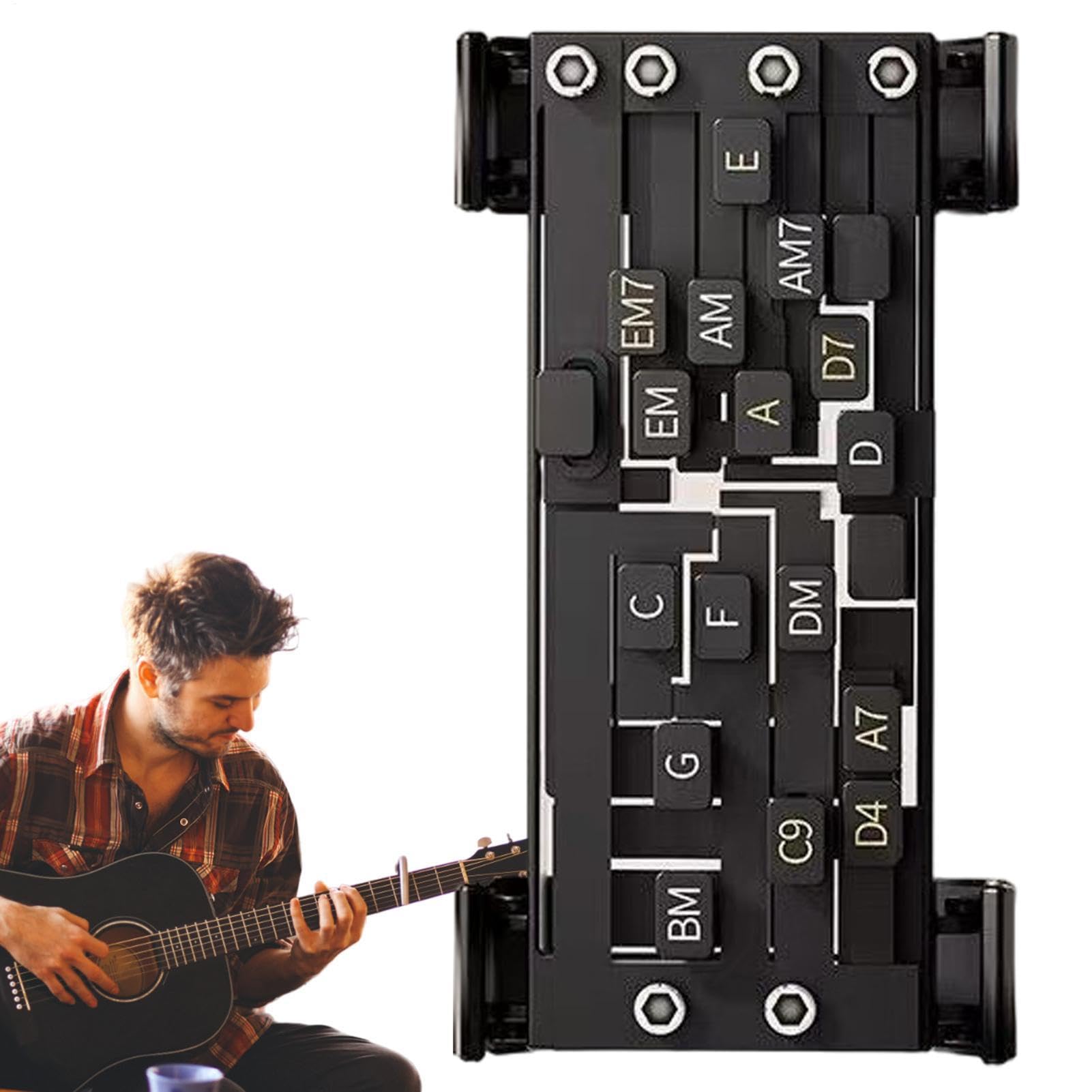 Trucco per accordi per chitarra, aiuto ergonomico per l'apprendimento della