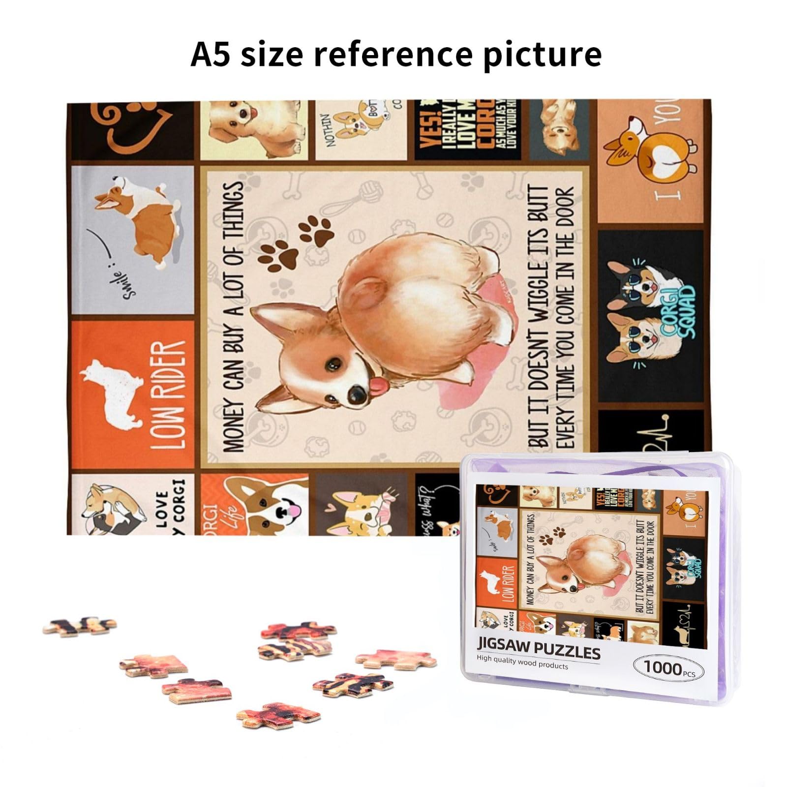 Amazon.co.jp: 1000ピース ジグソーパズル コーギー 可愛い