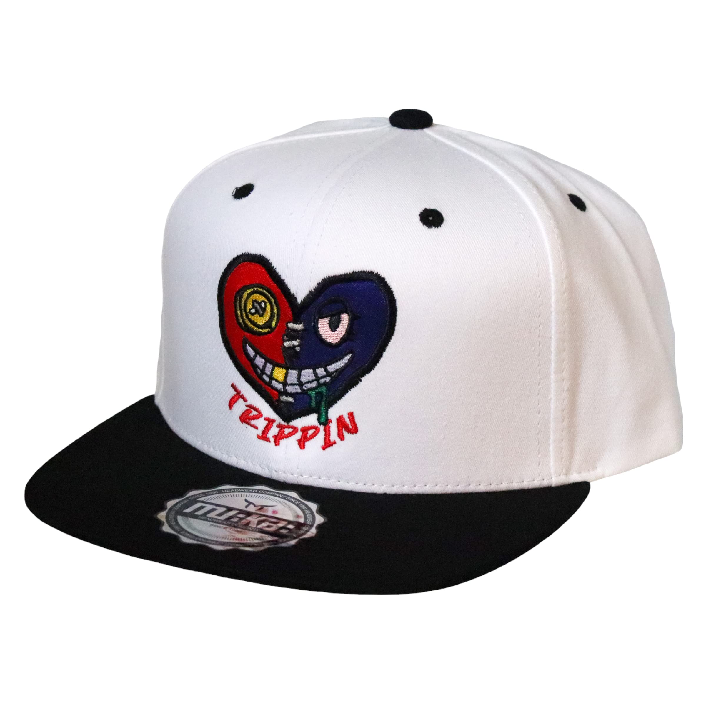 Muka Adjustable Snapback Hat for Men Women Graphic Hat Embroidery Baseball Cap Flat Bill Brim Unisex Hiphop Streetwear