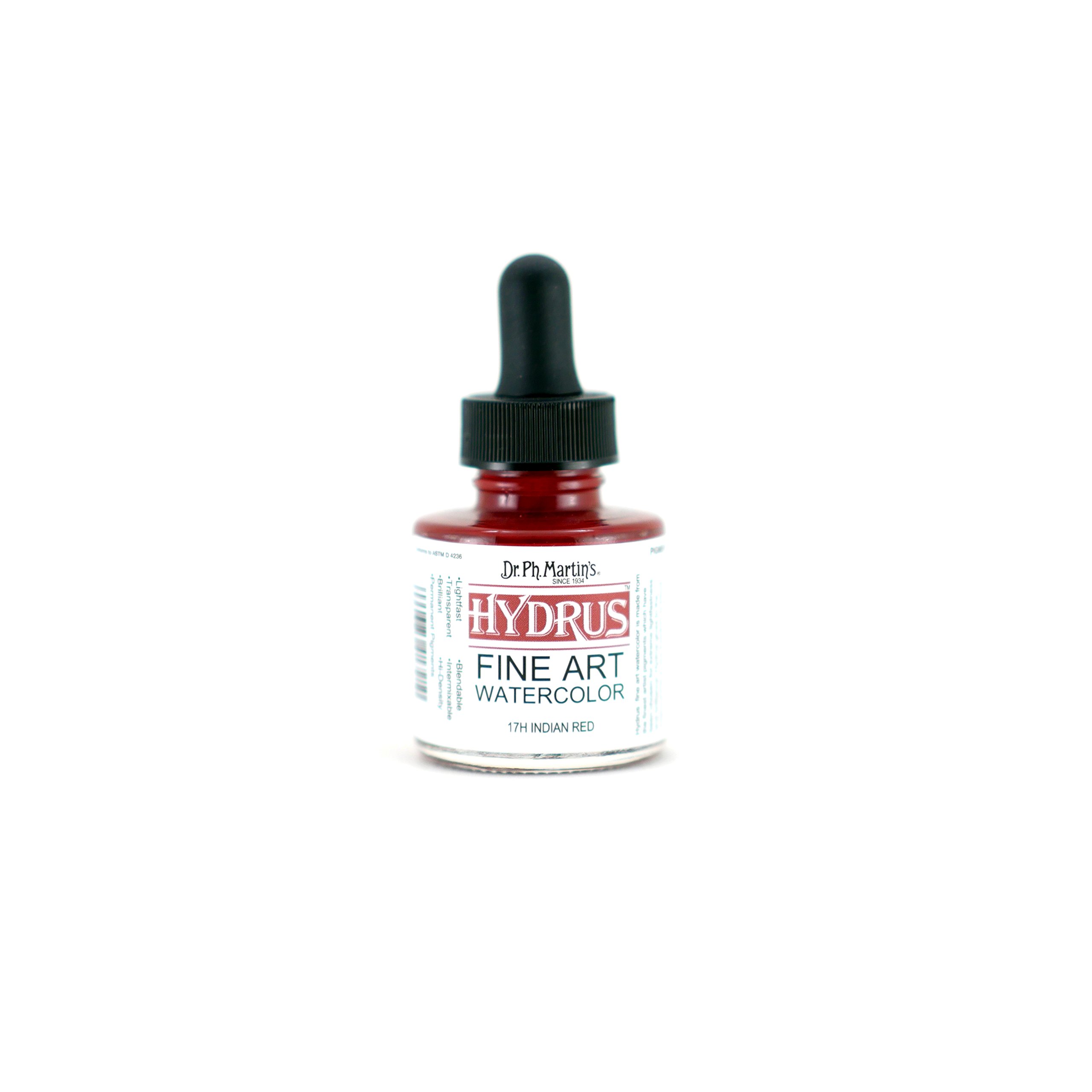 Hydrus Fine Art (17H) Watercolor Bottle, 1 oz, Indian Red