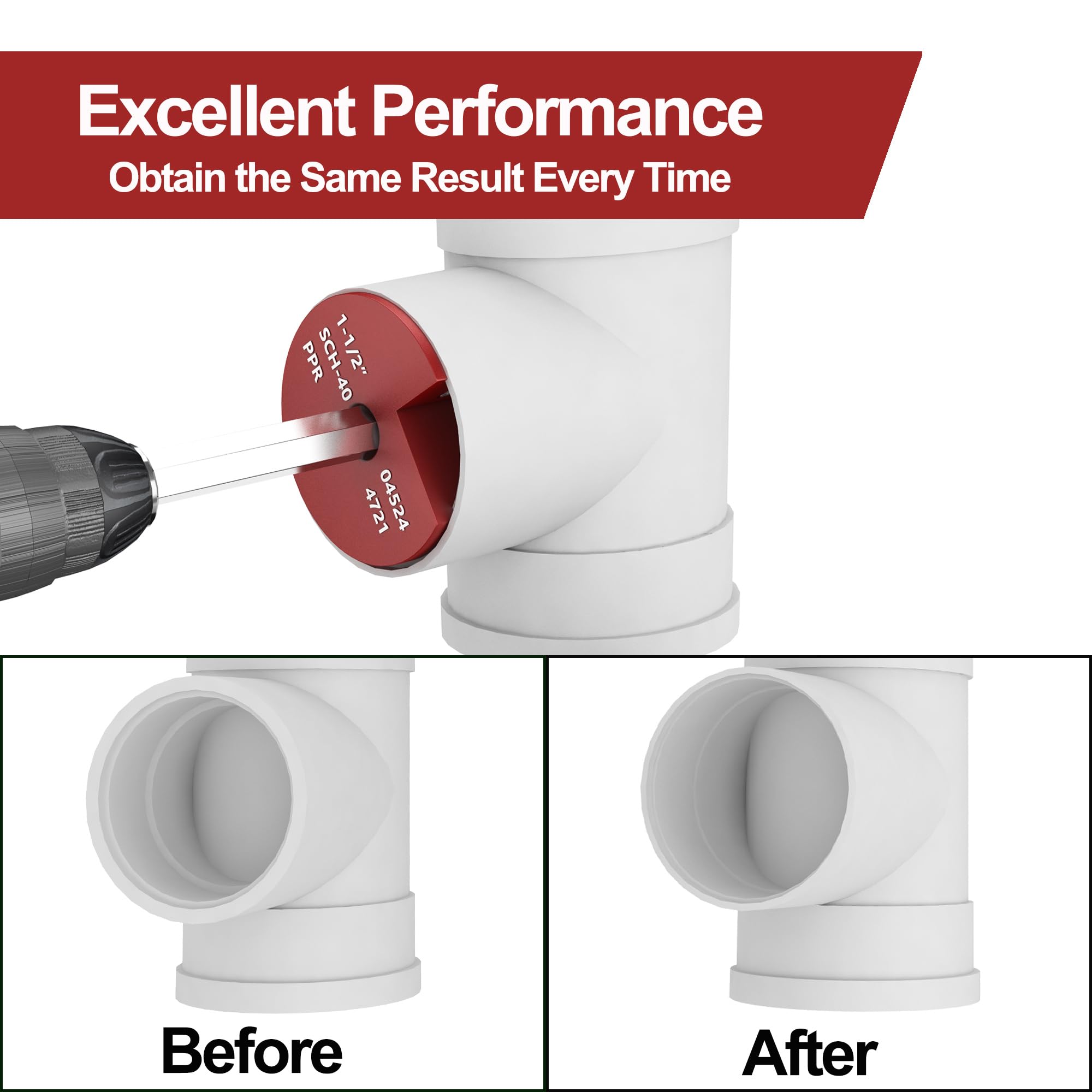 PVC Pipe Reamer & Fitting Saver - 1.5 Inch -3