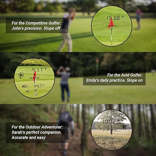 Miniatura 7 de ACEGMET Golf Rangefinder with Slope Measurement - 870 Yards Range Finder Golf with Pin Lock Vibration and 6X Magnification Golf Range Finder -