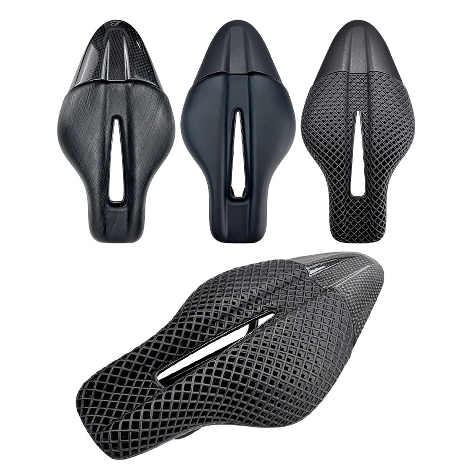 Siodełko rowerowe z nadrukiem 3D, krótki nosek, do roweru górskiego, szosowego, roweru wyścigowego, roweru triathlonowego i stałego roweru zębatkowego.