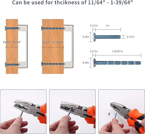 Miniatura 2 de Paquete de 20 tiradores de gabinete, 3.75 pulgadas (3.780 in) entre agujeros centrales, manijas de gabinete de níquel satinado cepillado, aleación