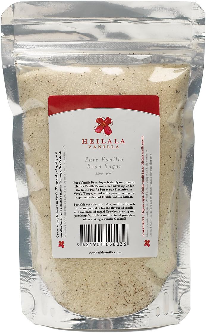 Heilala Vanilla Vanilla Organic Sugar, 330-Grams (Pack of 12)