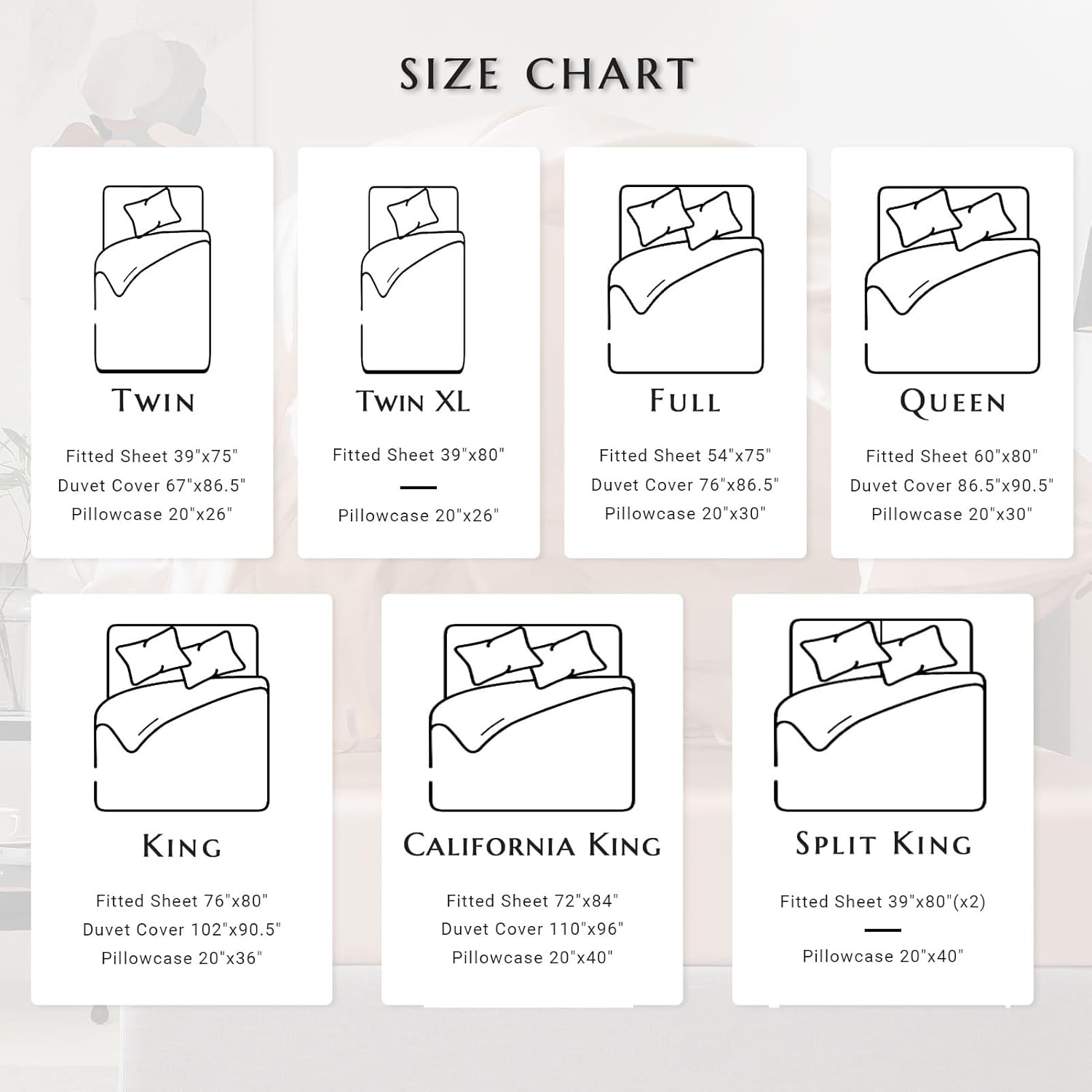 THXSILK 100% Silk Sheet Set, 7A+ Silk Sheet Set Soft Breathable, Luxury Bedding (1 Duvet Cover, 1 Fitted Sheet, 2 Pillow Shams), King, Purple