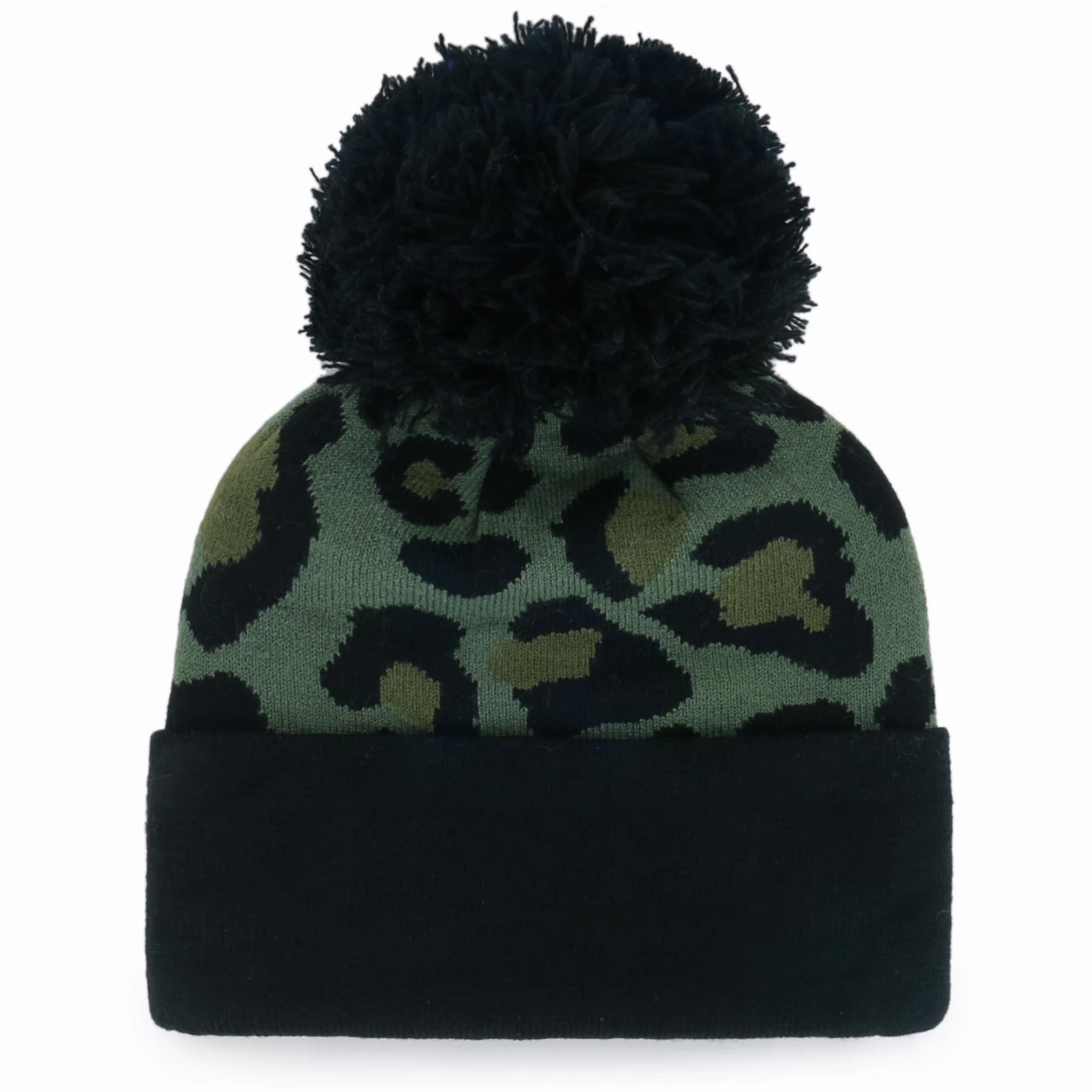 47 Alabama Crimson Tide Woman's Black Cuff Bagheera Beanie Hat with POM - NCAA Premium Cuffed Ladies Winter Knit Cap