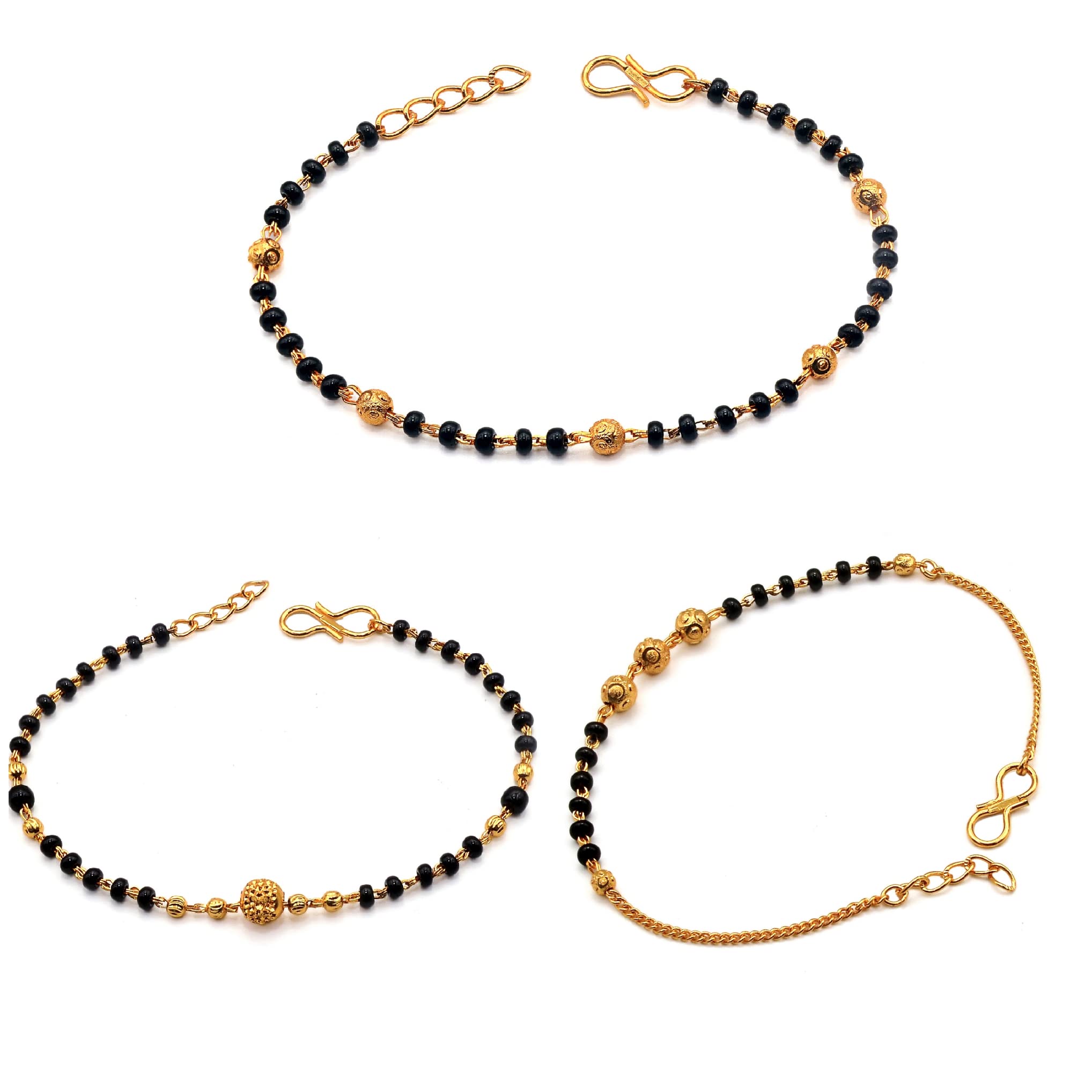 JHBGold Plated Hand Bracelet Combo For Women