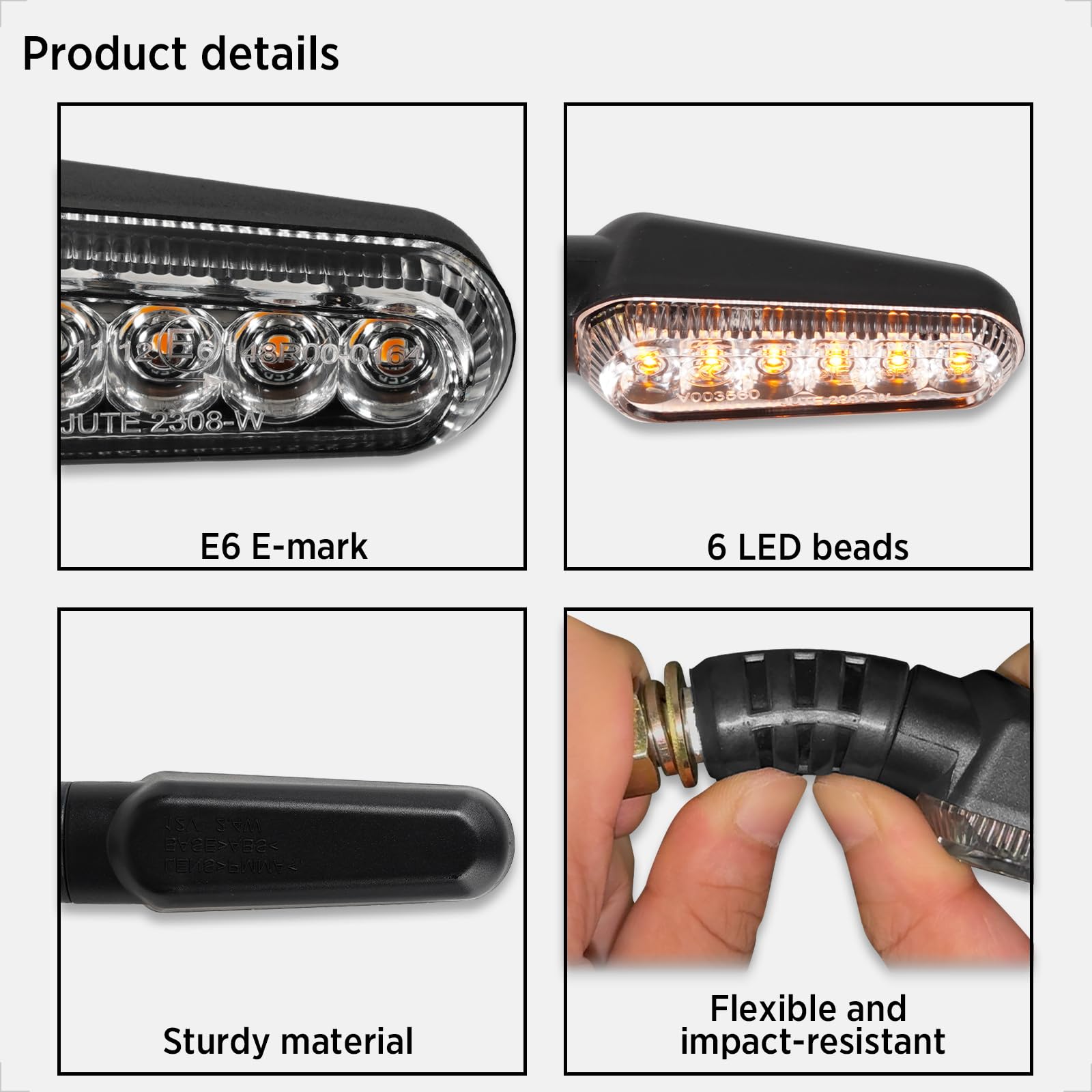Led-knipperlichten remlicht compatibel met Red Rose 50, 125, Classic (E-getest / 2 stuks) (B21