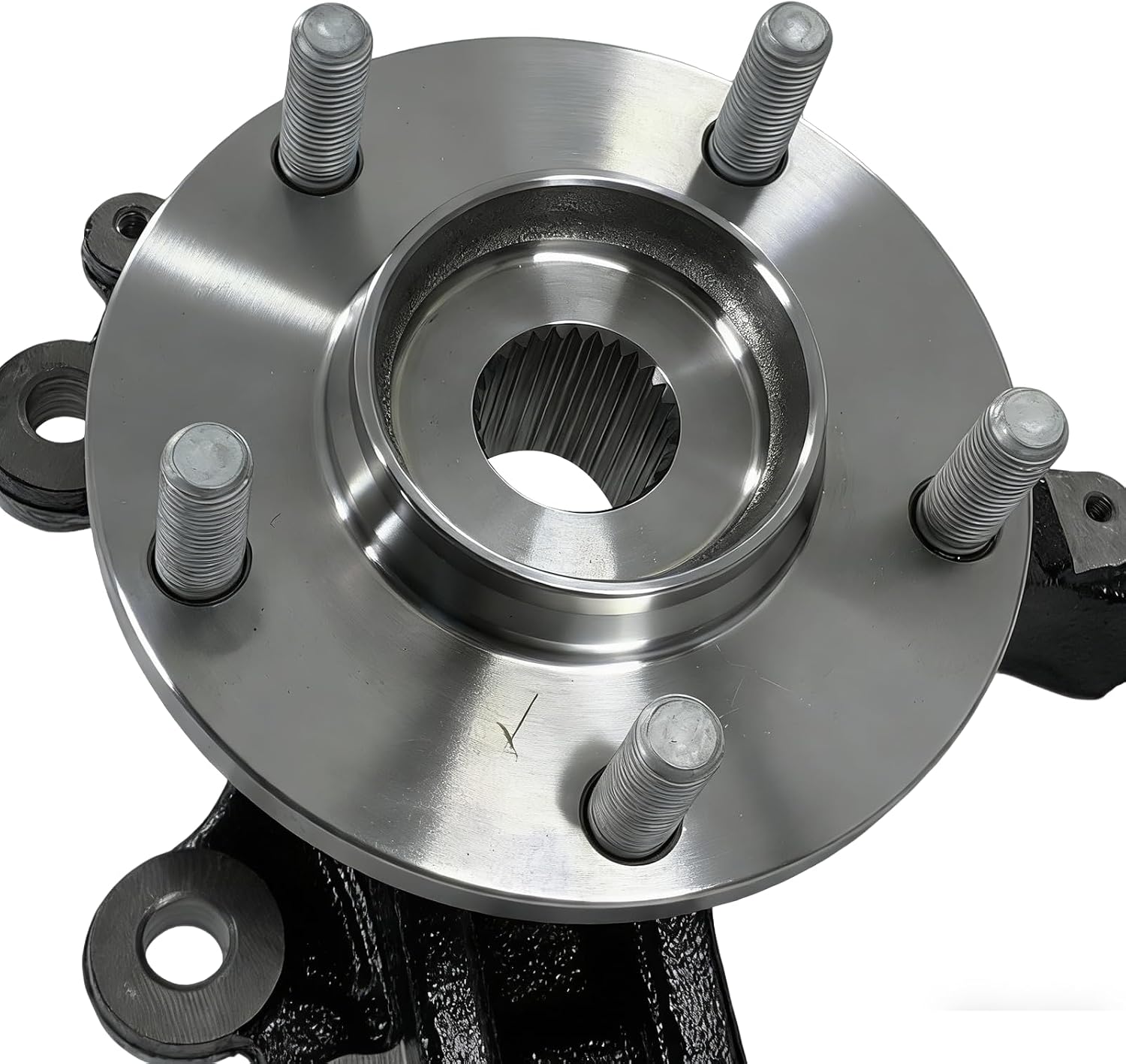 BBM2-33-021C Left Front Steering Knuckle Compatible with 2010-2013 Mazda 3 | Driver Side with Wheel Bearing Hub Carrier Assembly Replace# 686-381 BBM2-33-031 BBM233031 BBM2-33-031A BBM2-33-031B