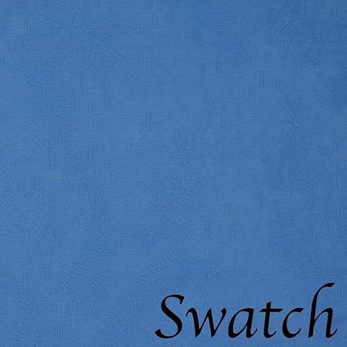 Miniatura 3 de Sweet Pea Linens Juego de dos manteles individuales redondos con cargador jacquard de hoja azul mediana