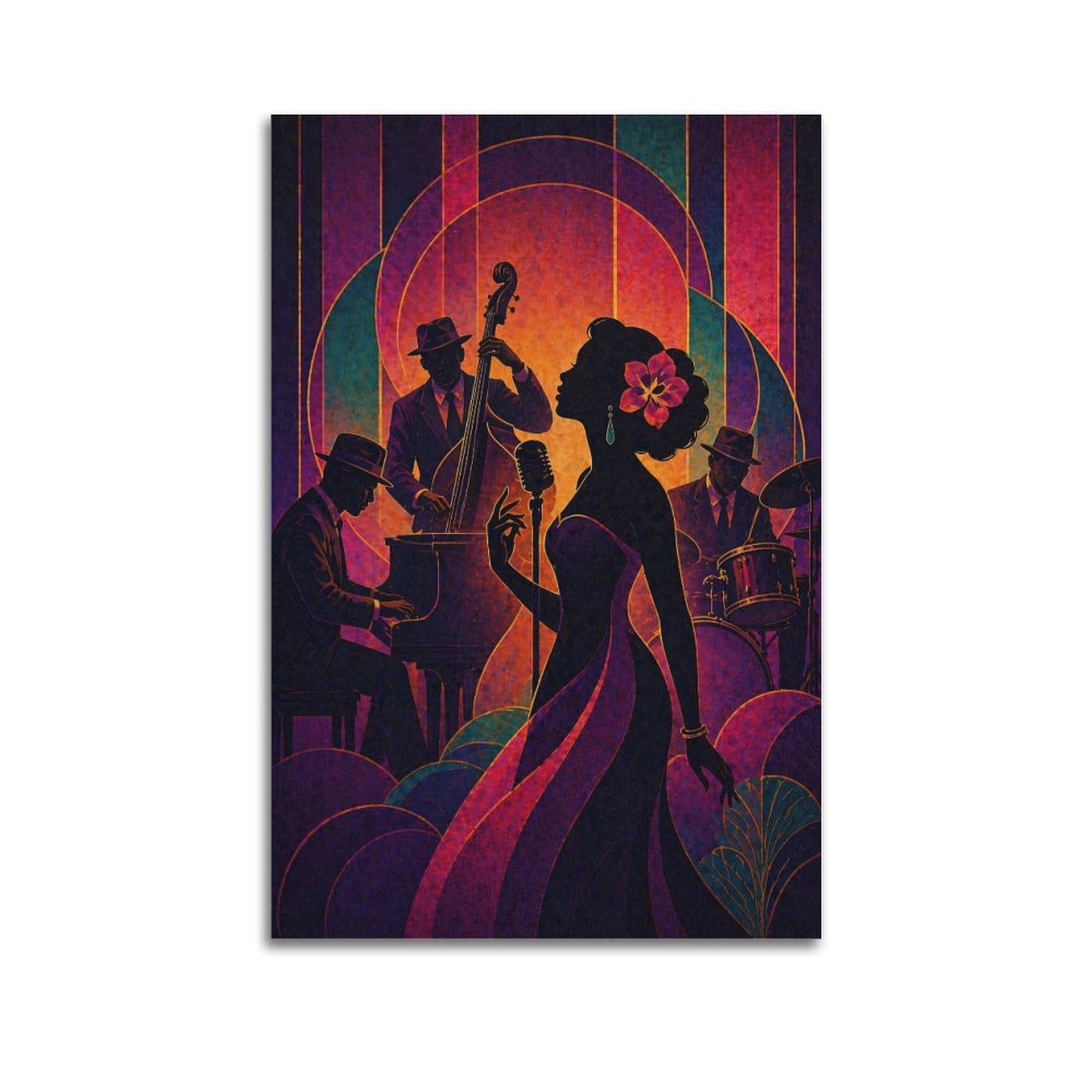 Okngb Unframe-Style Vintage Jazz Singer Style Blues Legend Poster Decorative Painting Canvas Art Picture 24X36inch(60X90cm)