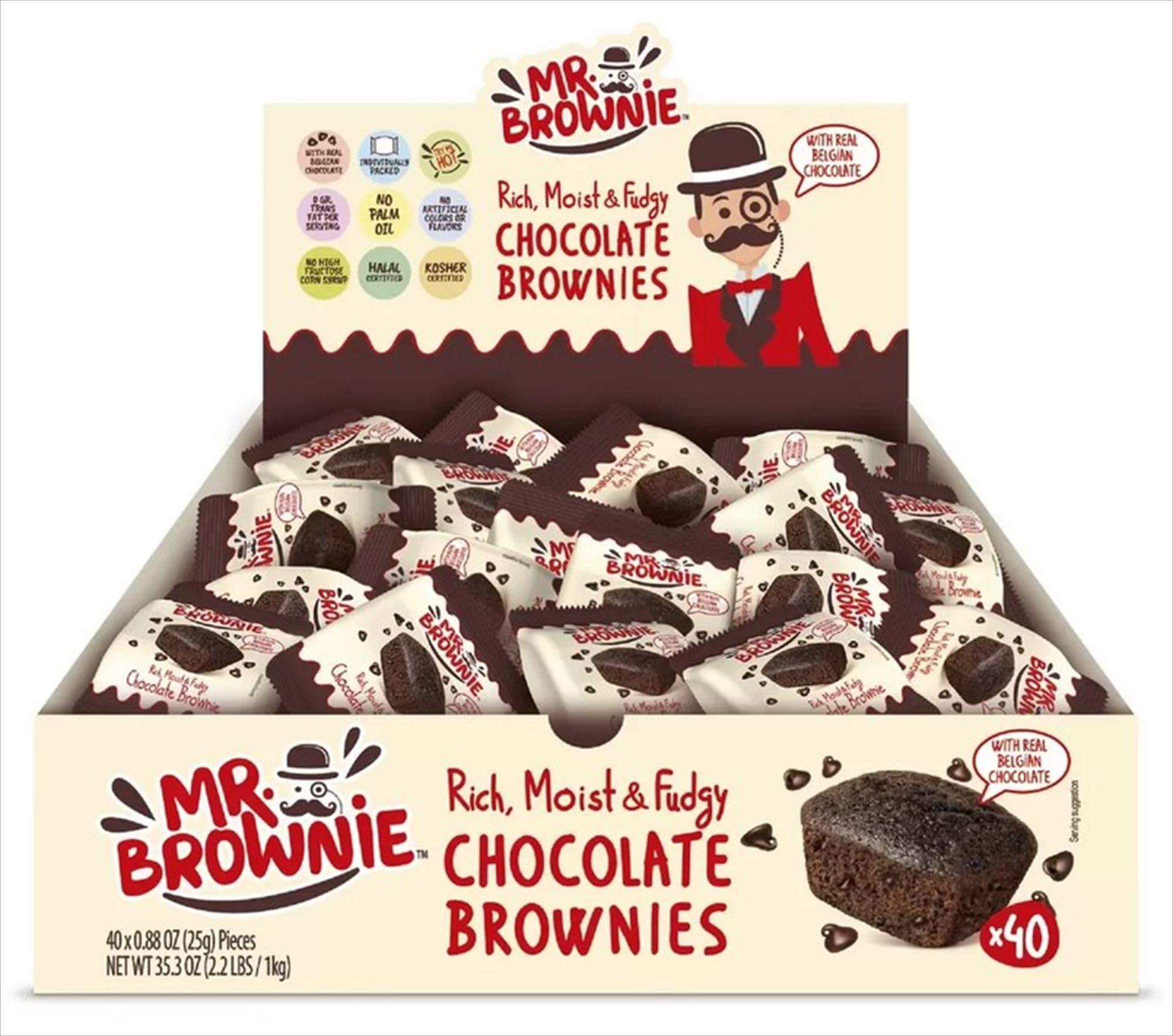 Amazon | ミスターブラウニー チョコレートブラウニー 40個入り | Mr