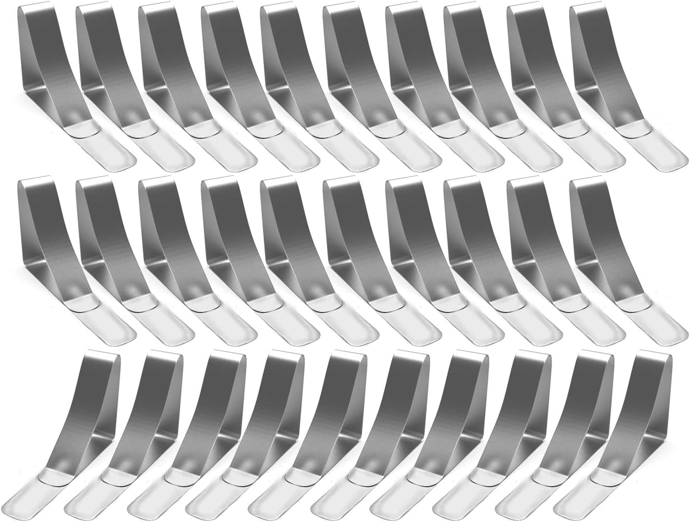 32 Pcs Picnic Tablecloth Clips for Outdoor Tables - Stainless Steel Table Cloth Clip, Fits for 1.5” Thick Tables, Metal Clamps for Picnic Table Clips, Dining Table Cloth Holder