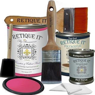 Chalk Furniture Paint by Renaissance DIY, Poly Kit, 54 Cerise, 32 Ounces