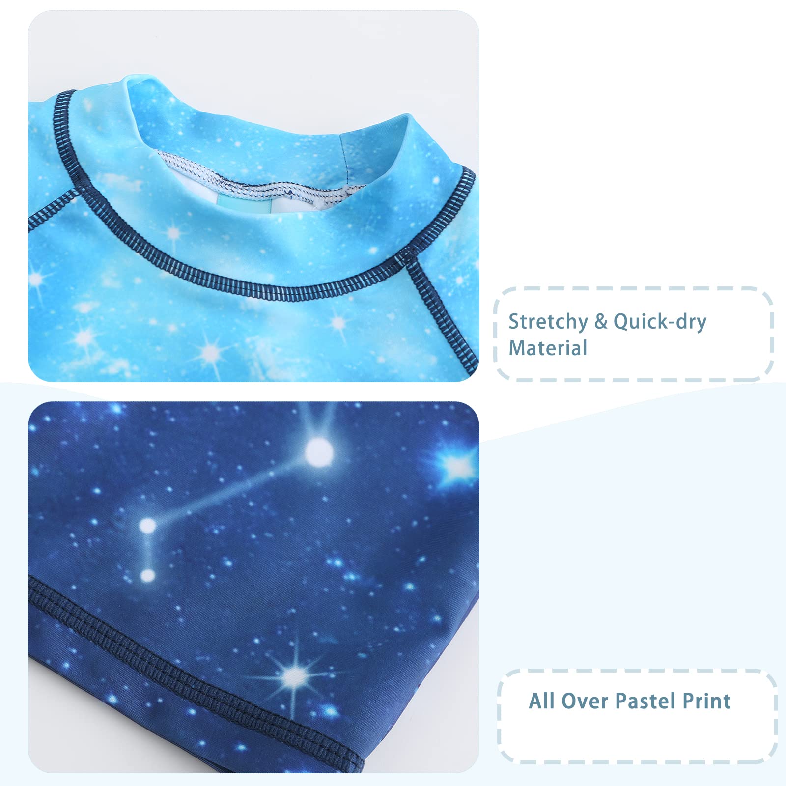 Camiseta de natación de manga corta para niños con protección solar UPF 50+