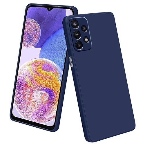 LIRAMARK Silicone Soft Back Cover Case for Samsung Galaxy A33 5G (Silicone Blue)