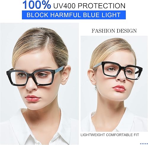 Miniatura 2 de MARE AZZURO Lentes de lectura con bloqueo de luz azul para mujeres, lectores de computadora 0 1.00 1.25 1.50 1.75 2.00 2.25 2.50 2.75 3.00 3.50 4.00