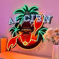 Vista 5 de Custom Neon Sign Logo, Personalized UV Printed LED Neon Light, Logo Sign Customizable for Business, Light Up Name Sign for Salon Bar Coffee Shop