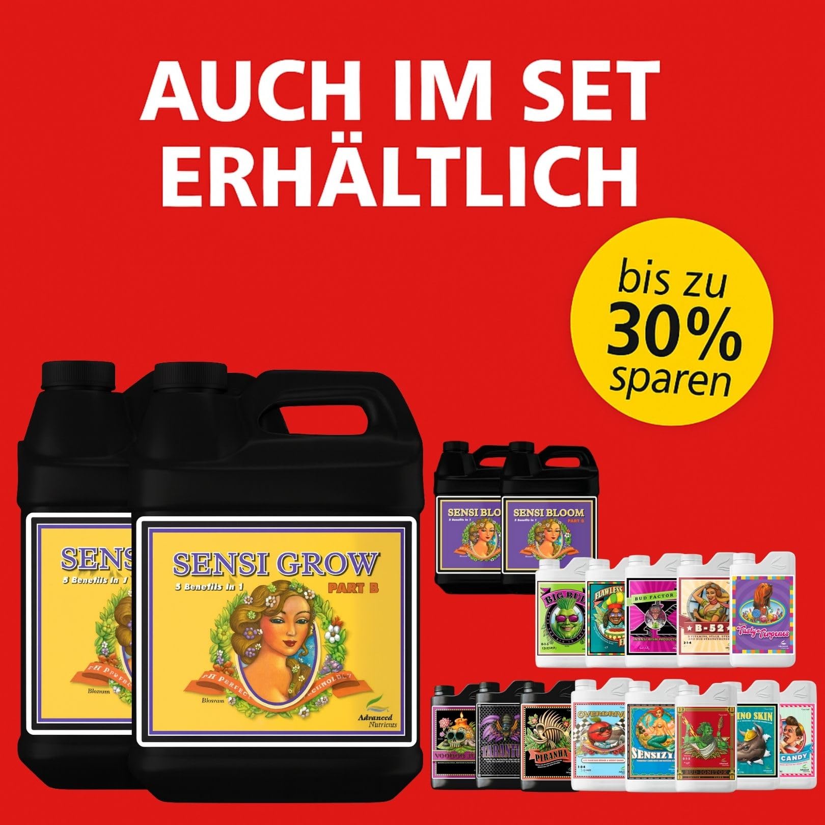 Weedness Advanced Nutrients pH perfect Sensi Grow A&B 5 Liter - NPK Dünger Grow Anbau Indoor Erde Flüssigdünger Organischer Bio