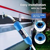 Vista 5 de GLACIER FRESH Filtro de agua RV/Marine con 2 protectores de manguera flexibles, reduce en gran medida el mal sabor, olores, cloro y sedimentos