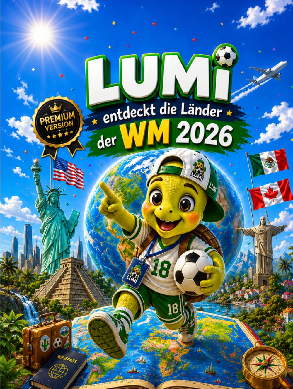 Lumi entdeckt die Länder der WM 2026: Kinderbuch mit Flaggen, Tieren, Fakten und Fußball-Abenteuern aus aller Welt (Lumi entdeckt die Welt)