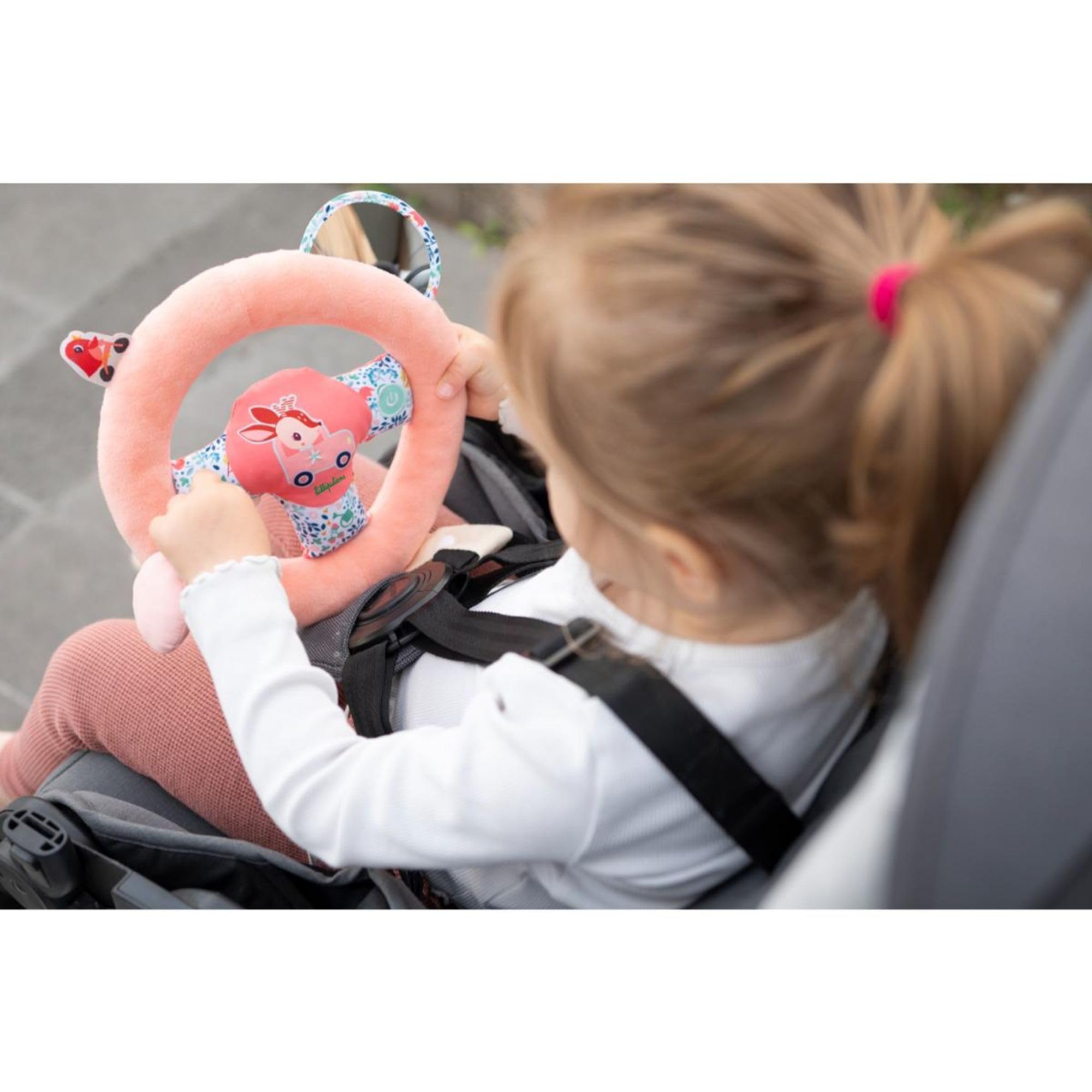 Lilliputiens - Volante per bambini Stella - Giocattolo di simulazione di guida per bambini - Volante removibile da fissare sul seggiolino auto - Stimola l’immaginazione - Dai 18 mesi - 83511